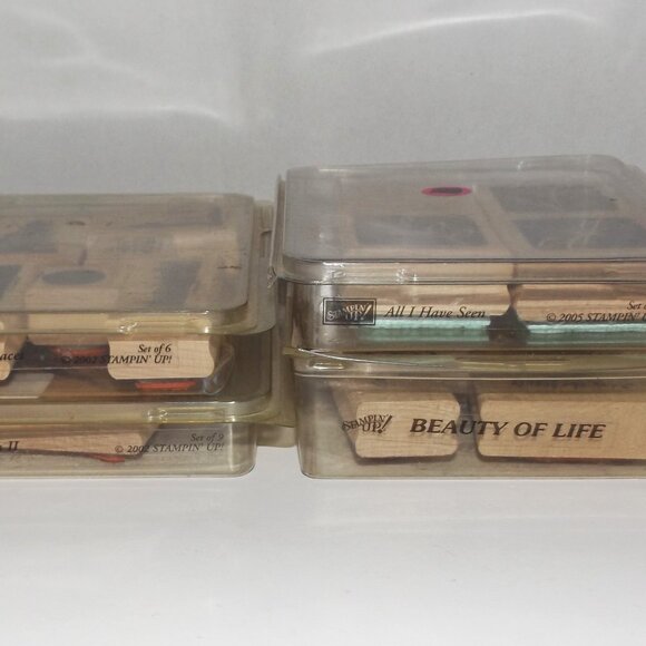 4 Complete Nature Theme Retired Sets Stampin Up Wood Block Mounted Rubber Stamps - Picture 2 of 10